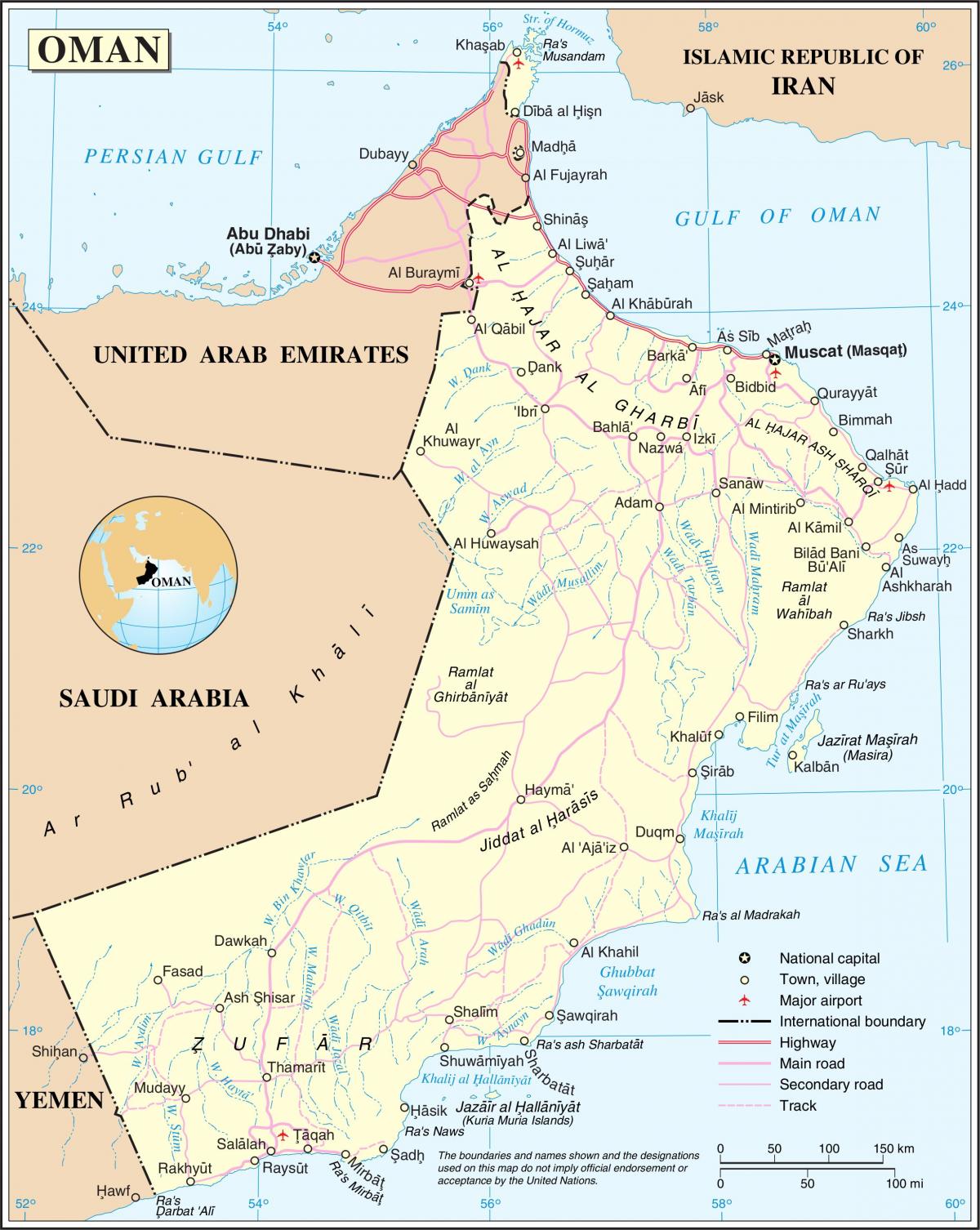 Omani地図